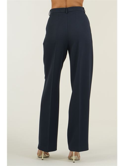 Pantalone palazzo gessato Elmas Phil | 011296BLU